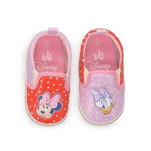 Disney Kids Minnie and Daisy Twin Gore Slip-On Shoes Size 5T NWT